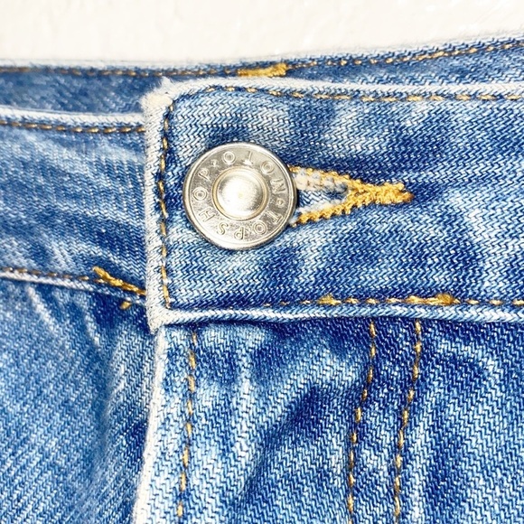 Top Shop Moto Distressed Button Fly Skinny Jeans - Picture 4 of 10